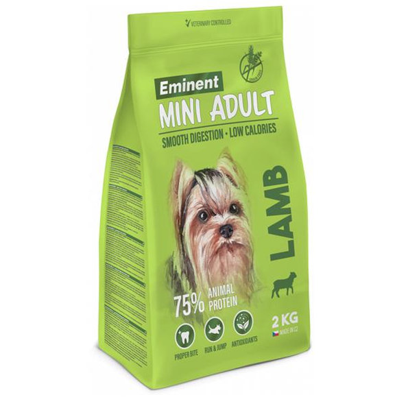 Eminent dog Mini Adult Jahňa granule pre psy 2 kg