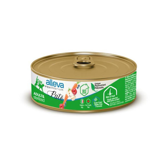 Alleva EQUILIBRIUM cat wet pate Sterilized boar konzerva pre mačky 85 g