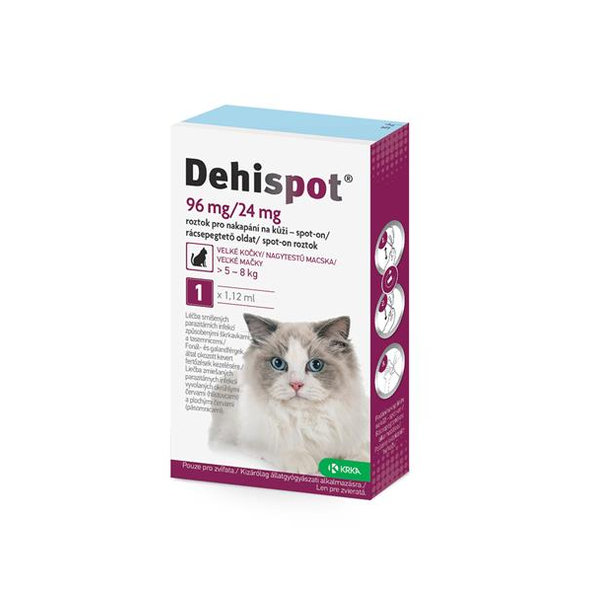 Dehispot 96 mg/24 mg spot-on roztok pre veľké mačky 1 pipeta