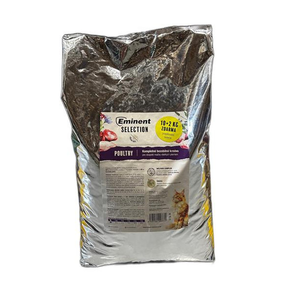 Eminent Cat Adult Selection hydina krmivo pre dospelé mačky 10 + 2 kg