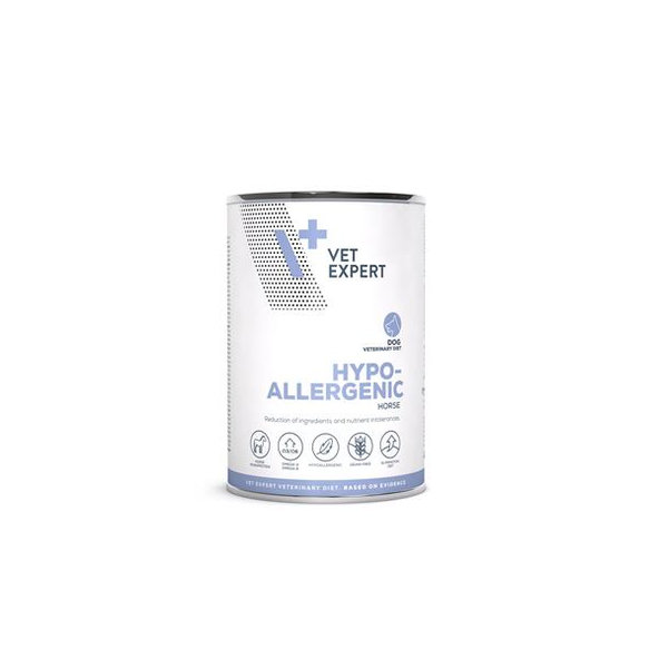 VetExpert VD dog Hypoallergenic Horse konzerva pre psy 400 g