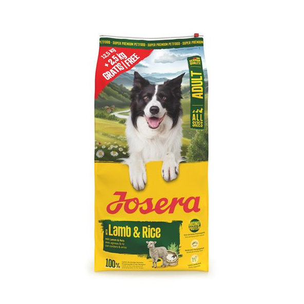 Josera Dog Lamb & Rice granule pre psy 12,5 kg + 2,5 kg