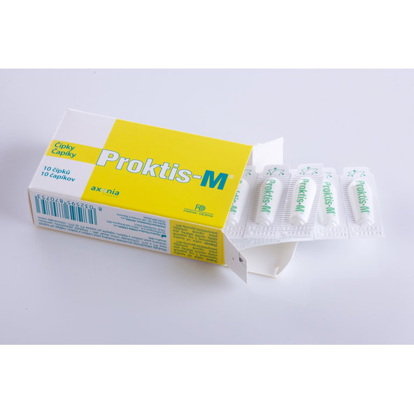 PROKTIS-M rektálne čapíky na hojenie rán 10ks