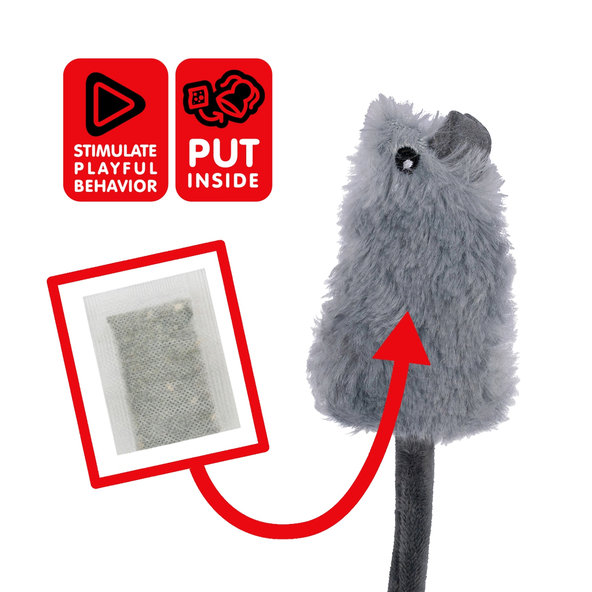 Pet Nova plyšová hračka pre mačky s catnipom, myš