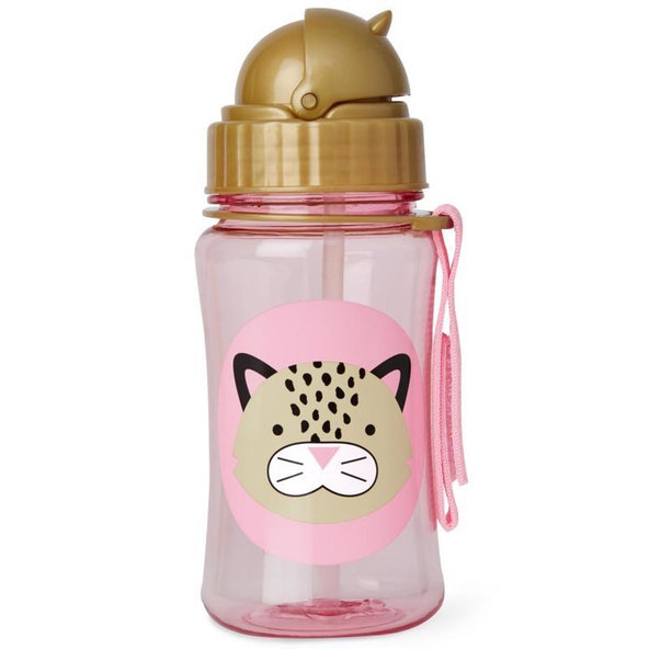 Zoo Hrnček so slamkou bez PVC a BPA Leopard 12m+