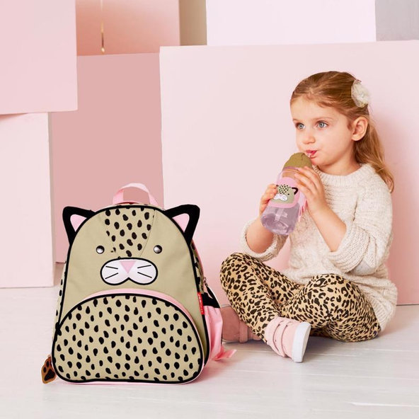 Zoo Hrnček so slamkou bez PVC a BPA Leopard 12m+
