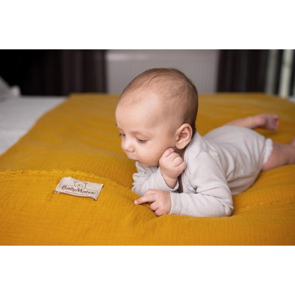 BABYMATEX Bielizeň posteľná Muslin Horčicová 2-dielna