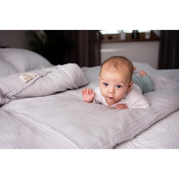 BABYMATEX Bielizeň posteľná Muslin Svetlo Šedá 2-dielna