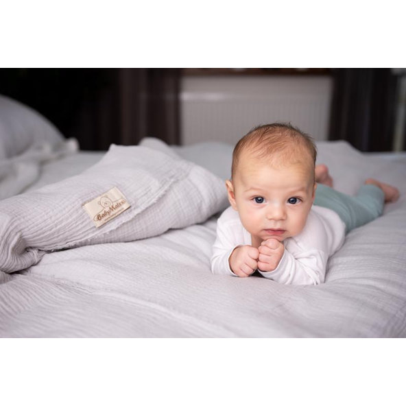 BABYMATEX Bielizeň posteľná Muslin Svetlo Šedá 2-dielna