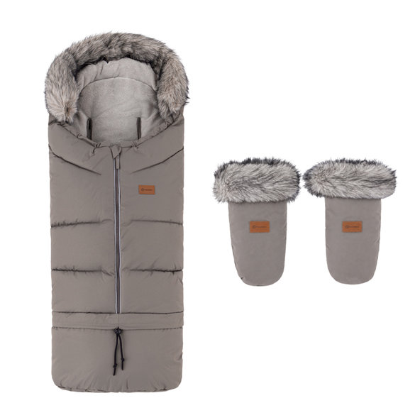 PETITE&MARS Set fusak Arctic 4v1 + rukavice Fjora Mocha Mousse