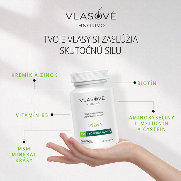 Vlasové hnojivo proti vypádavaniu vlasov 60tbl