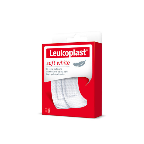 LEUKOPLAST Soft White náplasť na rany, 2 veľkosti, 20ks