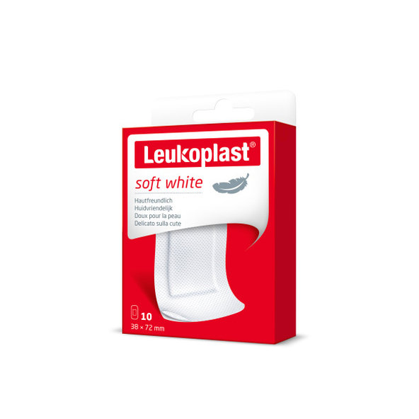 LEUKOPLAST Soft White náplasť na rany 38 x 72mm, 10ks