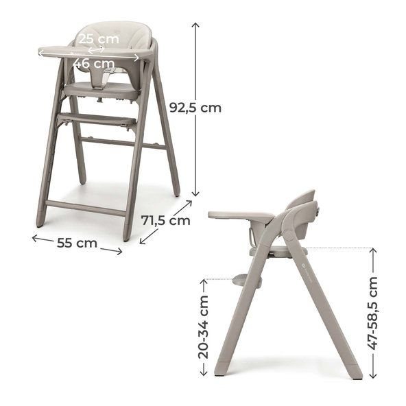 Kinderkraft jedálenská stolička Tino Beige