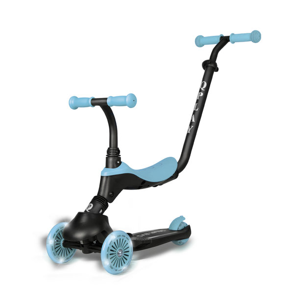 QPLAY Odrážadlo a kolobežka Sema Evo 6v1 Sky Blue 12 m+