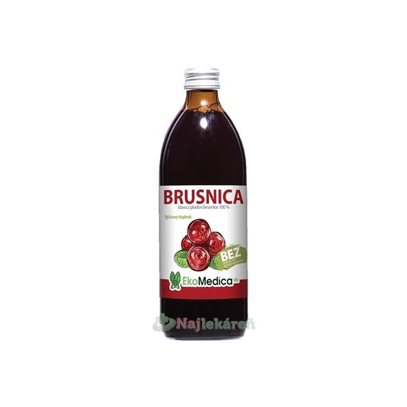 EkoMedica SK Brusnica šťava 100% 500 ml