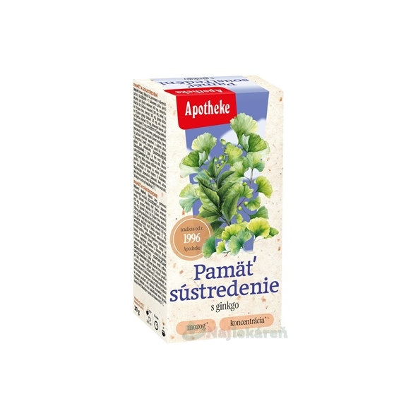 Apotheke Pamäť a sústredenie s ginkgo bylinná zmes 20 vrecúšok