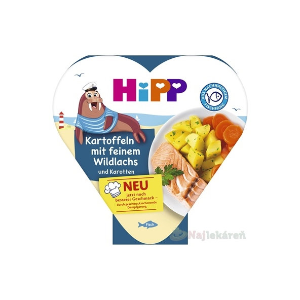 HiPP BIO Zemiaky so zeleninou a jemným lososom 250g