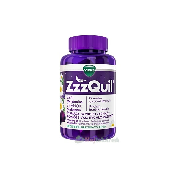 ZzzQuil SPÁNOK želé s príchuťou lesného ovocia 60 ks