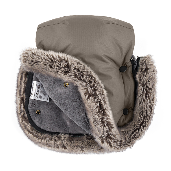 PETITE&MARS Rukavice na kočík Furry Mocha Mousse