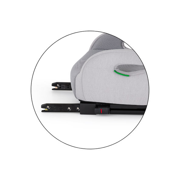 PETITE&MARS Podsedák Optimus Pro i-Size Air Gentle Grey 125-150 cm