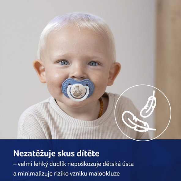 LOVI Cumlík silikónový dynamický Night&Day 0-6 m 2 ks