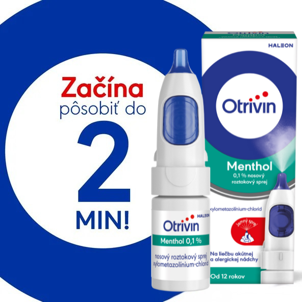 Otrivin Menthol 0,1% nosový sprej na upchatý nos 10ml