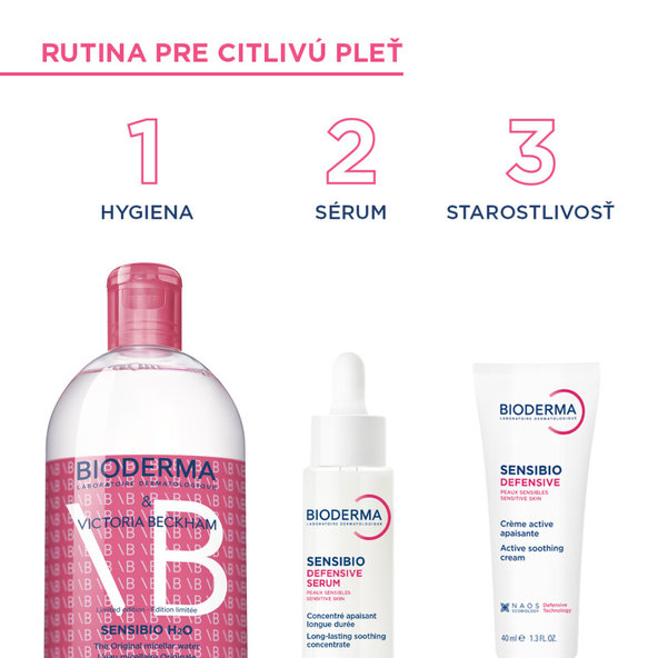 BIODERMA Sensibio H2O micelárna voda Victoria Beckham 500ml