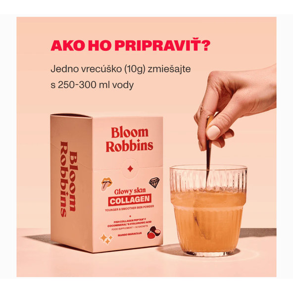 Bloom Robbins Glowy Skin - COLLAGEN práškový kolagén 30ks