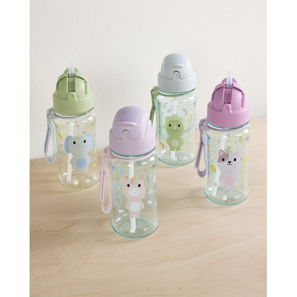 SKIP HOP Besties Squad fľaša so slamkou Mačička 12 m+ 355 ml