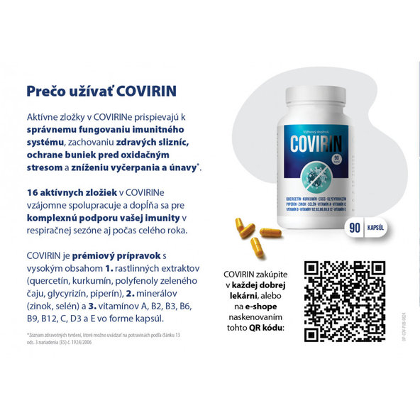 OnePharma COVIRIN na podporu imunity pri COVID19 90 kapsúl