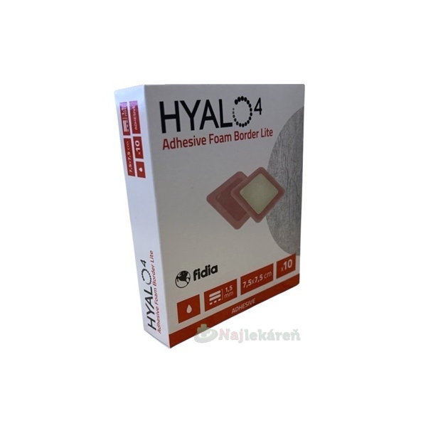 HYALO4 Adhesive Foam Border Lite krytie na rany 7,5x7,5cm 10ks
