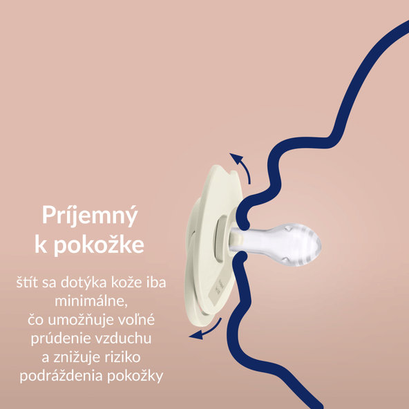 Lovi Prime silikónový dynamický svetielkujúci cumlík 18m+ 2ks Ivory/Blush