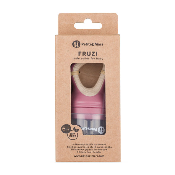 PETITE&MARS Cumlík na kŕmenie Fruzi Rose&Sand 6m+ 1 ks