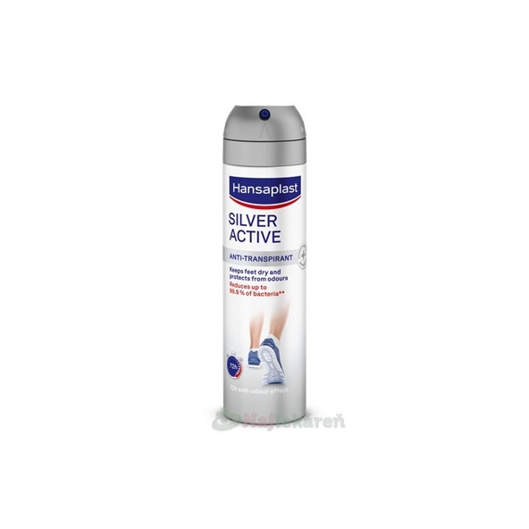 Hansaplast SILVER ACTIVE Sprej na nohy antiperspirant 150 ml