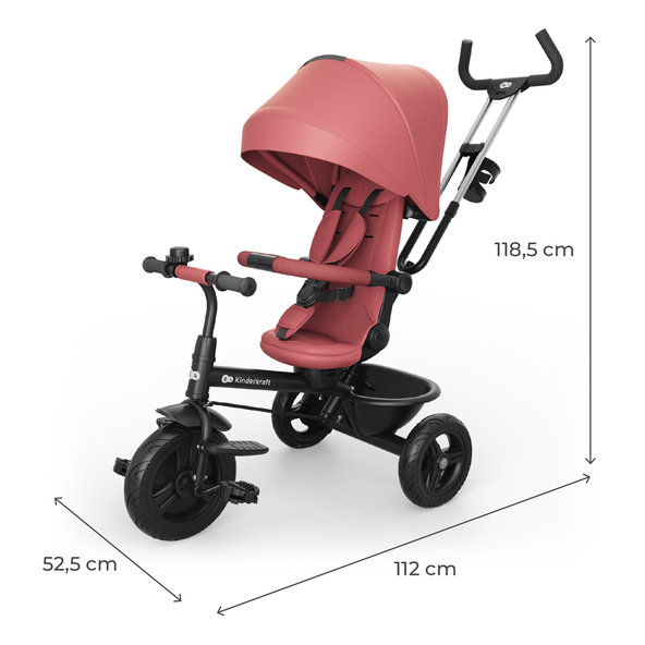 KINDERKRAFT Trojkolka Aston 2 Plus Pink 9m+
