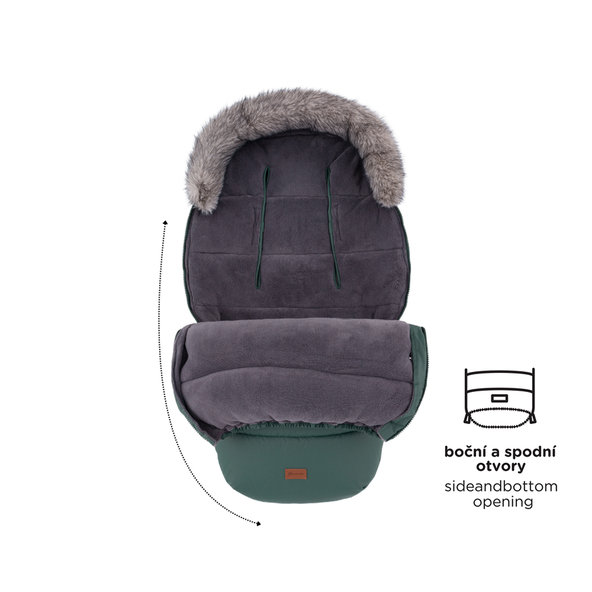 PETITE&MARS Set fusak Comfy 4v1 + rukavice Furry Veritable Khaki