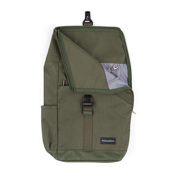 PETITE&MARS Batoh prebaľovací na kočík Jackob Military Green