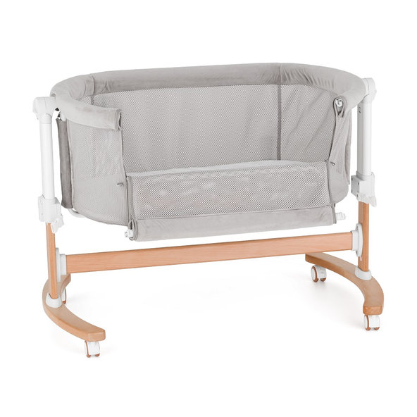 PETITE&MARS Glory 2v1 polohovateľná postieľka s kolískou Mocha Beige