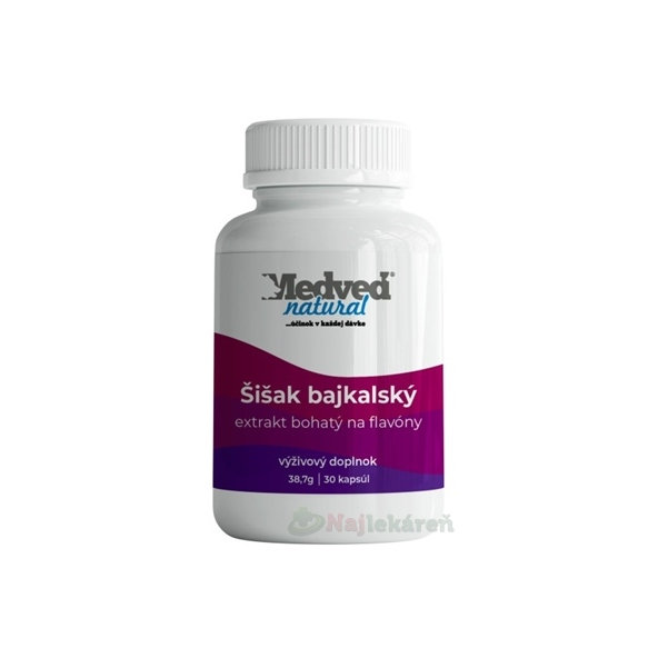 Medveď natural Šišak bajkalský 30 kapsúl