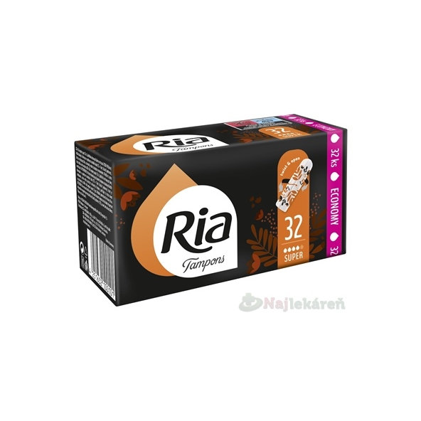 RIA Tampóny SUPER hygienické tampóny 32 ks