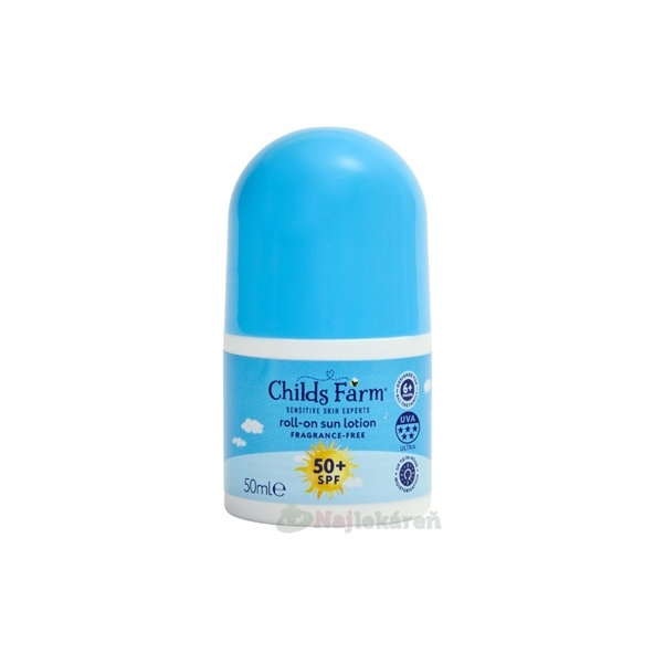 Childs Farm Roll-on sun lotion SPF 50+ opaľovacie mlieko 50 ml
