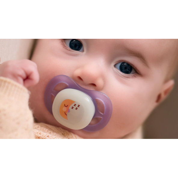 Philips AVENT Cumlík Ultra start s obrázkom nočný dievča 0-2 m 2 ks