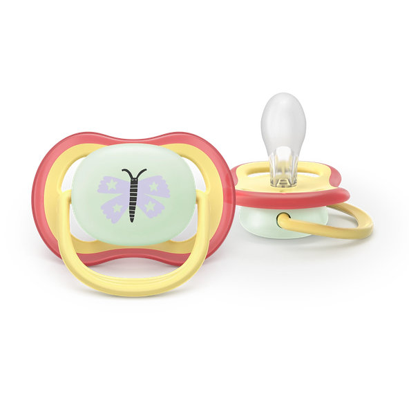Philips AVENT Cumlík Ultra air s obrázkom nočný 0-6 m fialový/žltý 2ks