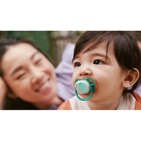 Philips AVENT Cumlík Ultra air s obrázkom nočný 6-18m modrý/zelený 2ks