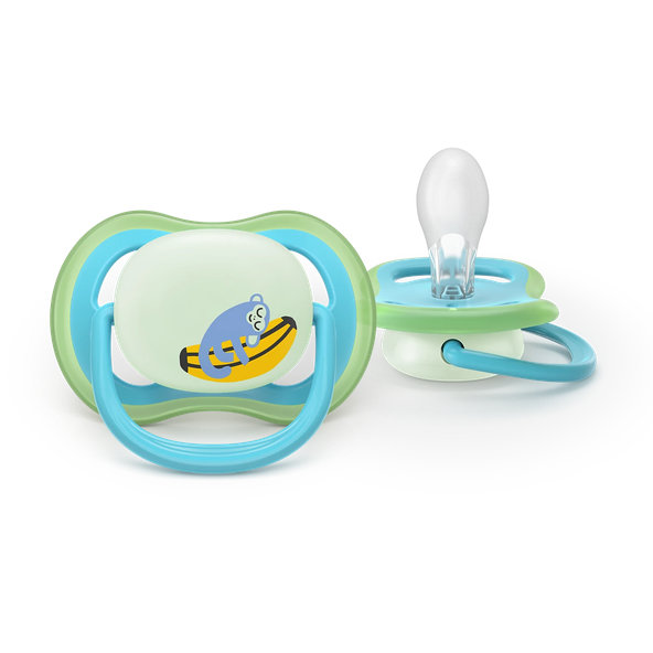 Philips AVENT Cumlík Ultra air s obrázkom nočný 6-18m modrý/zelený 2ks