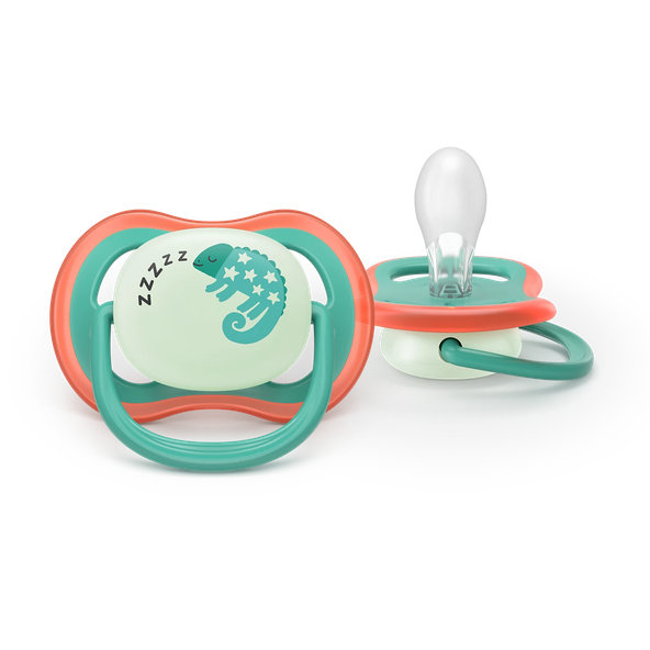 Philips AVENT Cumlík Ultra air s obrázkom nočný 6-18m modrý/zelený 2ks