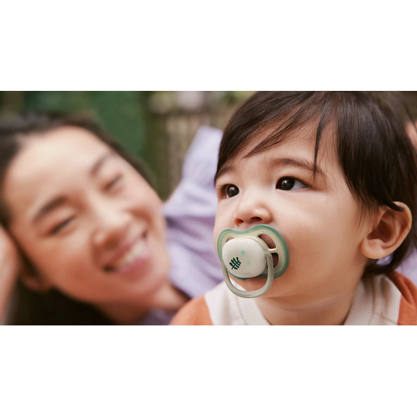 Philips AVENT Cumlík Ultra air s obrázkom nočný 6-18m neutral 2ks