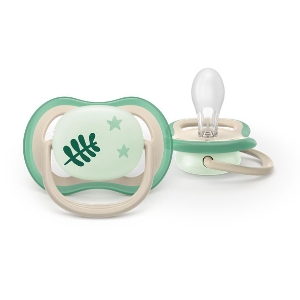 Philips AVENT Cumlík Ultra air s obrázkom nočný 6-18m neutral 2ks
