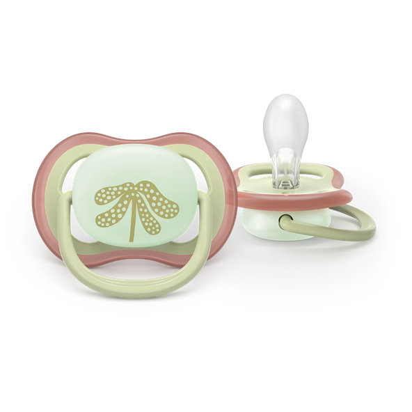 Philips AVENT Cumlík Ultra air s obrázkom nočný 6-18m neutral 2ks